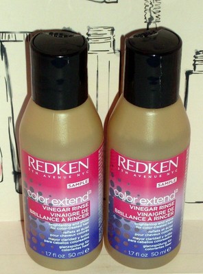 LOT 2 x 1.7oz REDKEN HAIR CARE COLOR EXTEND VINEGAR RINSE TRAVEL SIZE