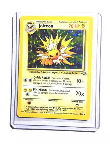 英語版初期　ポケモンカード　Jolteon holo 4/64 POKEMON CARD JUNGLE Jolteon 4/64 HOLO FOIL RARE 1ST EDITION