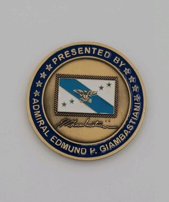Joint Chiefs of Staff Vice Chairman Admiral Edmund P Giambastiani Challenge Coin