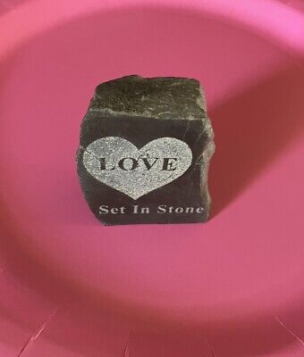 Small Love Stone. Set in stone. Home decor Gift Laser engraved