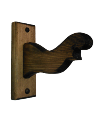 Rustic Wooden Single Vertical Bow Rack Hanger Archery Wall Display Hook