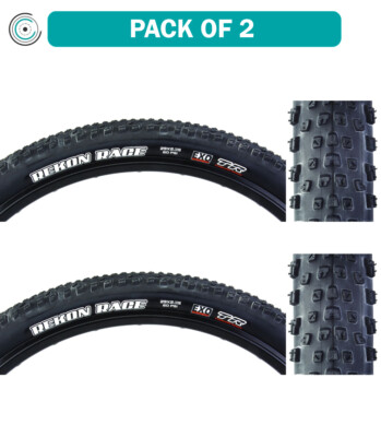 Pack of 2 Maxxis Rekon Race DC/EXO/TR 29x2.35 Tubeless TPI 65 Black/Black