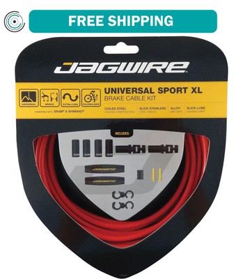 Jagwire Universal Sport Brake XL Kit Red Extra Long Housing for Full Length