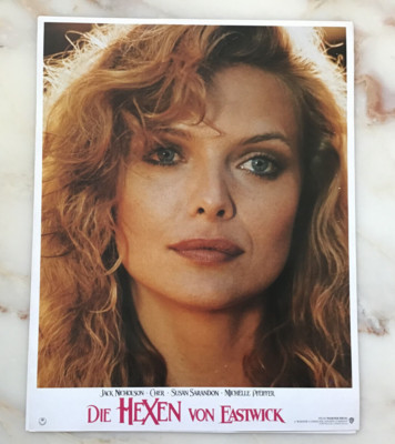 Michelle Pfeiffer,   DieHexen von Eastwick, Kino Aushangbild 1987 guter Zustand