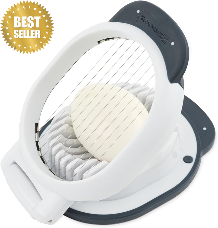 Replaceable Egg Slicer with Stainless Steel Wires, Egg Cutter for Hard-Boiled Eg