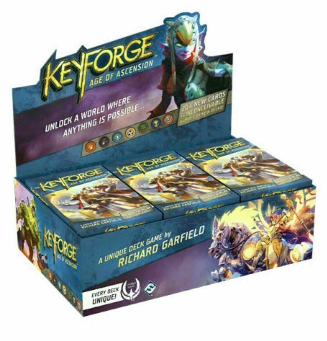 KeyForge Age Of Ascension Sealed Deck Display (12 Ct.) NEW UNOPENED