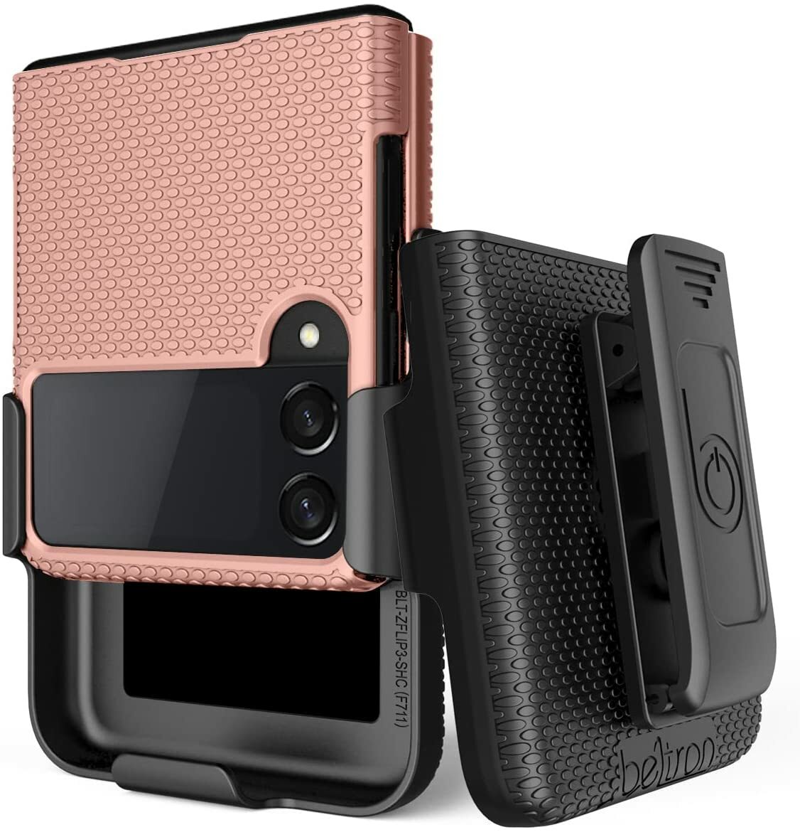 Samsung Galaxy Z Flip 3 Belt Clip Case, Slim Tough Protective Cover & Kickstand