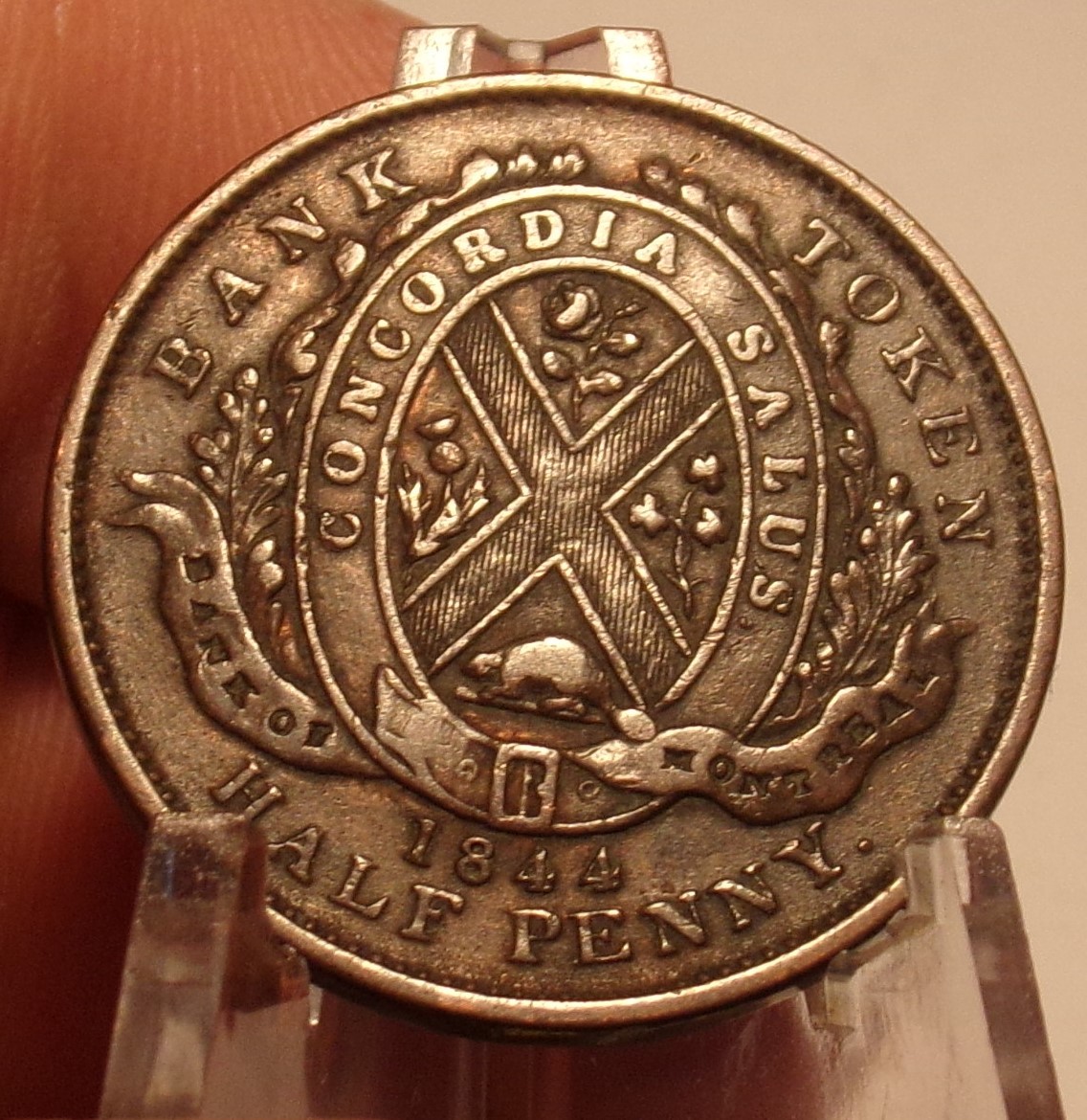 1844 Canada Half Penny Token XF....Priced Below Wholesale.........Lot 2131