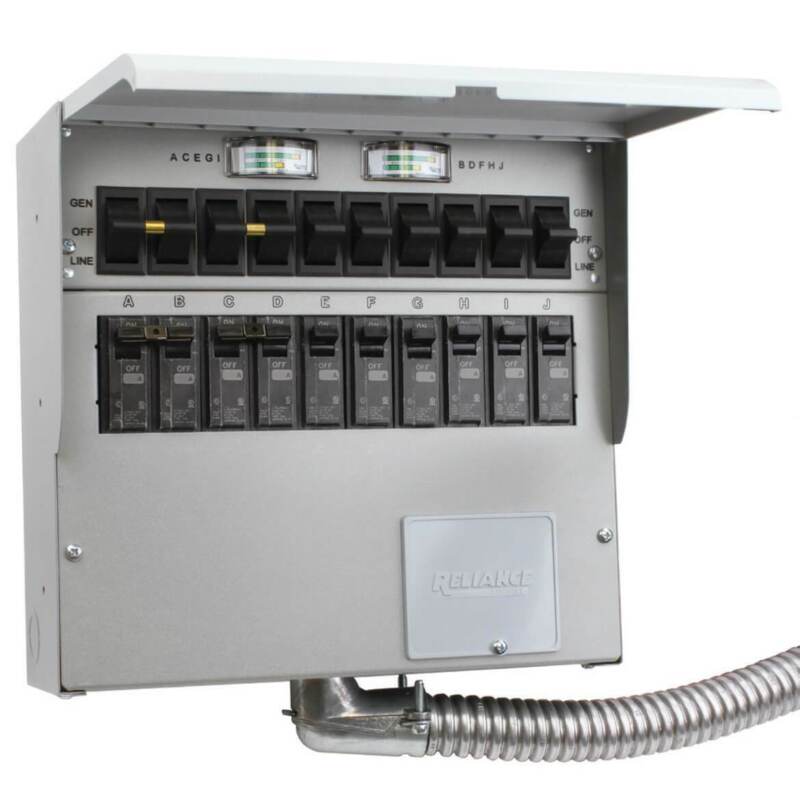 Reliance 510C 120/240-Volt 50-Amp 10-Circuit Pro/Tran 2 Indoor Transfer Switch