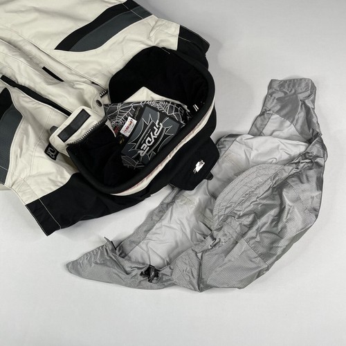 Pre-owned Spyder Mens Large Winter Parka 2 In 1 Jacket/vest Peble/black Chamonix Jacket In Multicolor