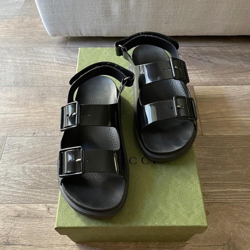 GUCCI サンダル 36 名東】【GUCCI】グッチ サンダル クリスタル ベルト ブラック