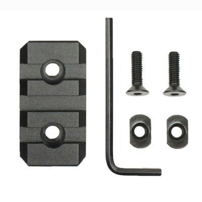 M-Lok Picatinny / Weaver Rail Section Aluminum 1.58'' 3 Slot Black