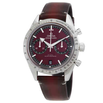 Мужские часы Omega Speedmaster с хронографом и автоматическим красным циферблатом 332.12.41.51.11.001