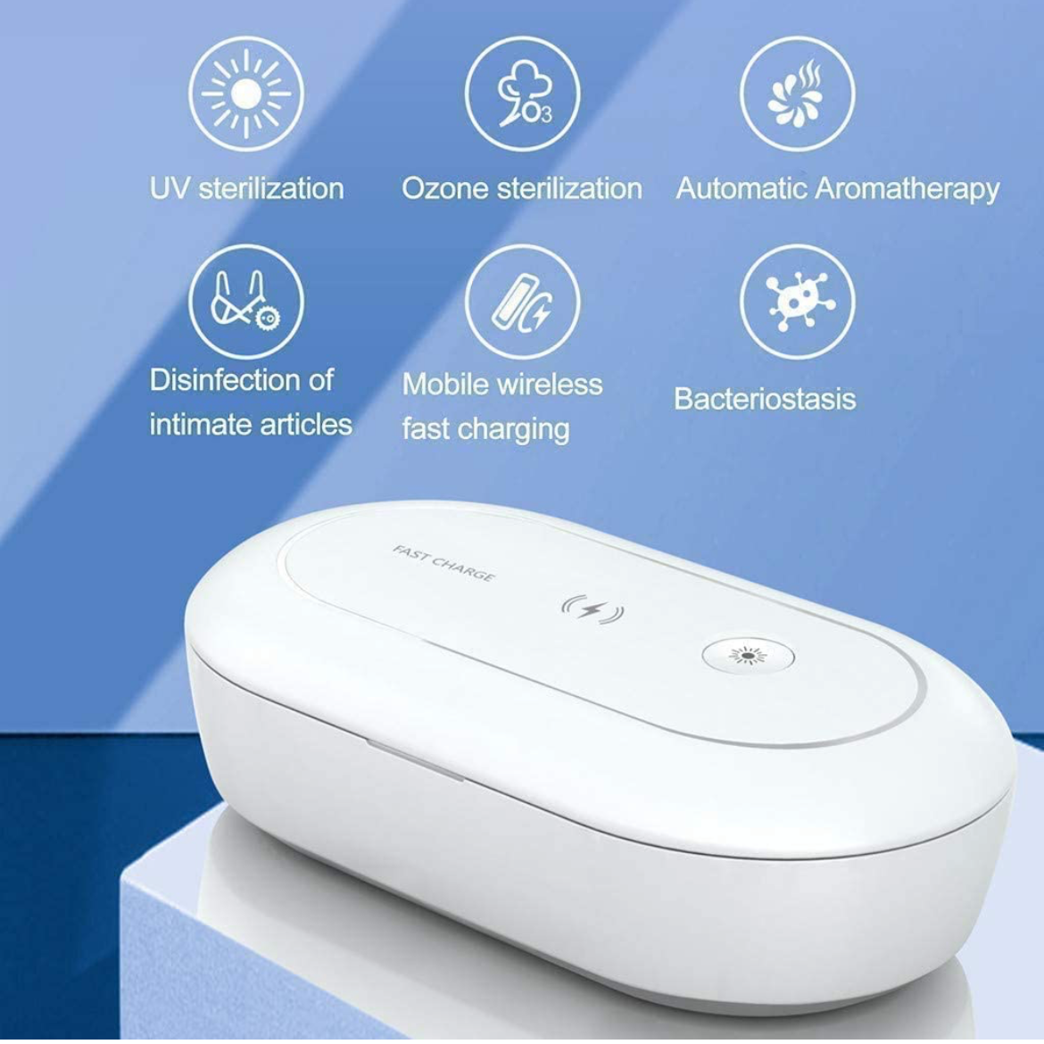 Mobile Phone Wireless Charging UV Sterilizing Box Color White
