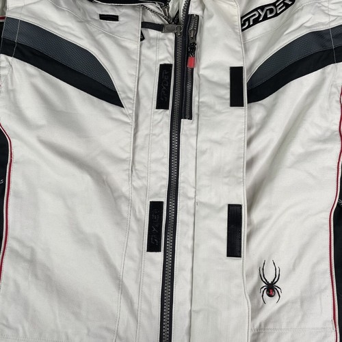 Pre-owned Spyder Mens Large Winter Parka 2 In 1 Jacket/vest Peble/black Chamonix Jacket In Multicolor
