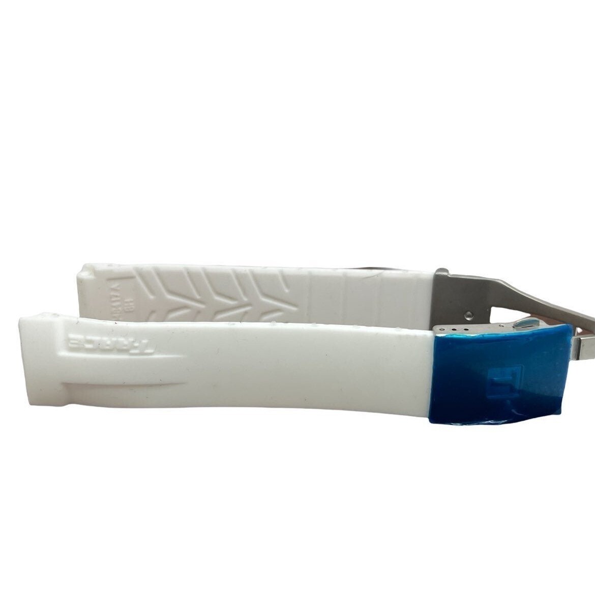 Men's Watch Band For Tissot T-Race Replacement White Rubber Strap 21mm