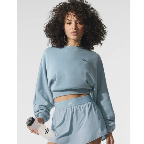 トップス alo Cropped Accolade Crewneck Cropped Accolade Crewneck - Black | ALO