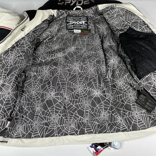 Pre-owned Spyder Mens Large Winter Parka 2 In 1 Jacket/vest Peble/black Chamonix Jacket In Multicolor