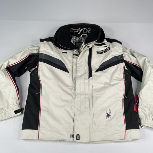 Pre-owned Spyder Mens Large Winter Parka 2 In 1 Jacket/vest Peble/black Chamonix Jacket In Multicolor