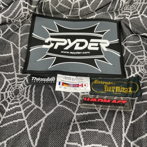 Pre-owned Spyder Mens Large Winter Parka 2 In 1 Jacket/vest Peble/black Chamonix Jacket In Multicolor