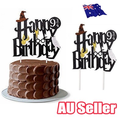 Harry Potter Happy Birthday Cake Topper Bunting Party Decoration