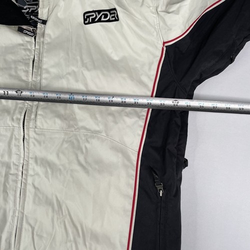 Pre-owned Spyder Mens Large Winter Parka 2 In 1 Jacket/vest Peble/black Chamonix Jacket In Multicolor