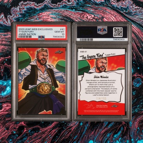 Tyson Fury 2023 Leaf Metal Anime Nation #41 Rookie Card RC
