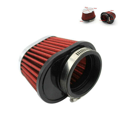 Universal 2.15in Red Car Round Tapered Air Intake Filter Mesh Cone Induction Kit
