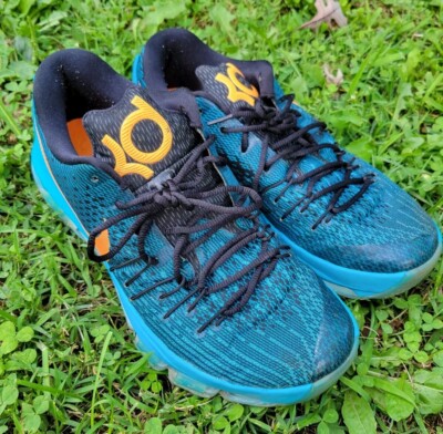 Nike KD 8 VIII 'Road Game' 2015 Thunder Blue Lagoon Orange (749375-480) Size 12