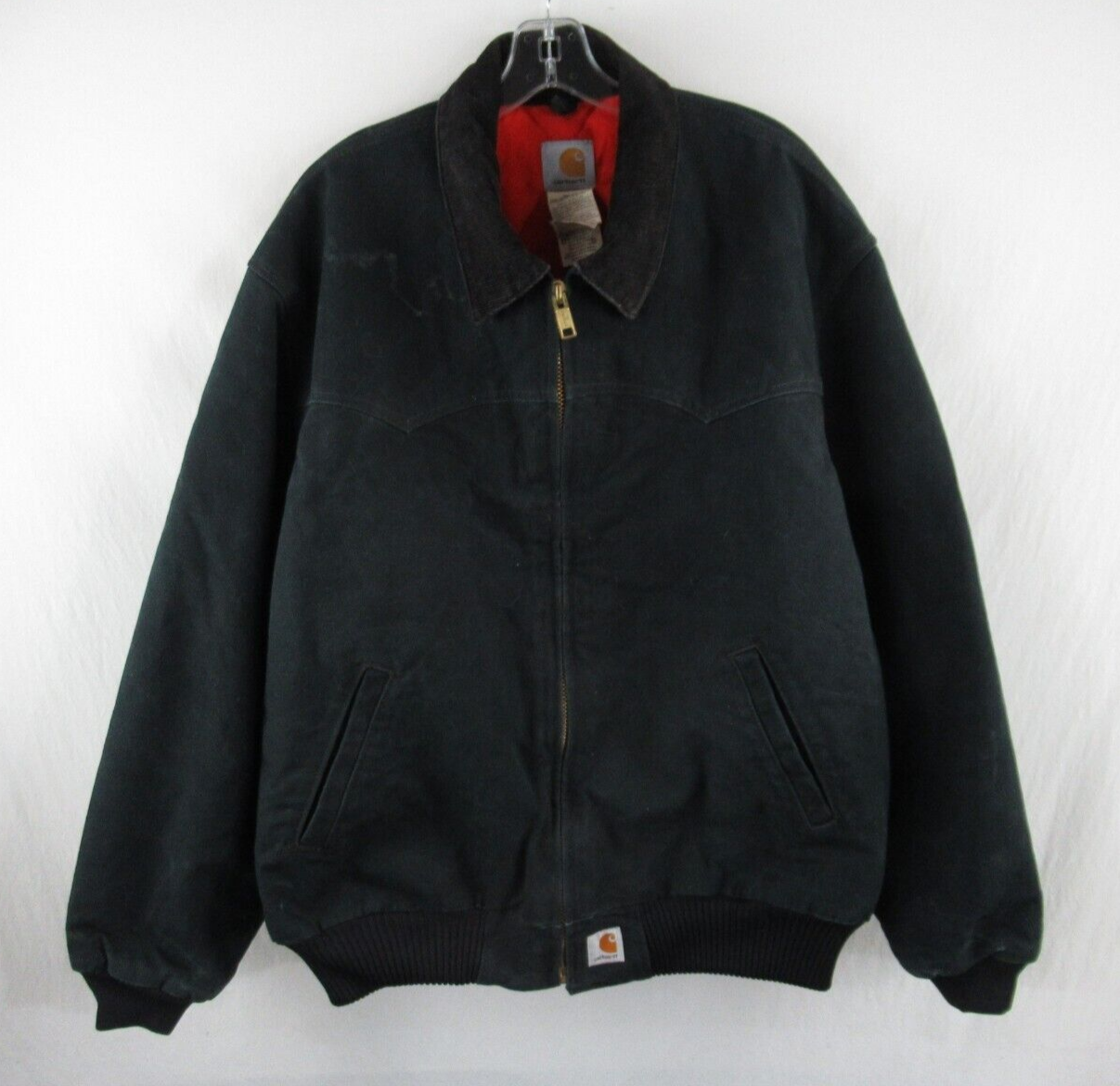 ★Carhartt Santa Fe Jacket M寸★USA J13 BLK Carhartt Santa Fe Quilted Lined J13 BLK Jacket Size XL