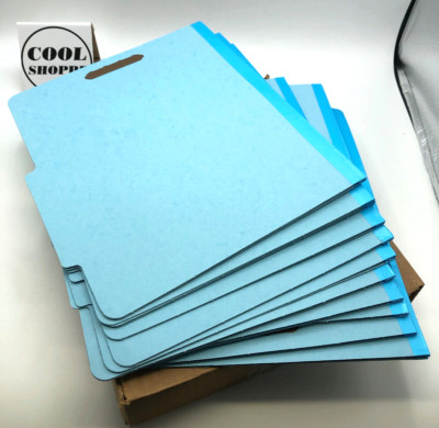Amazon Basics Classification Folder 10 count 1 divider light blue FREE SHIPPING