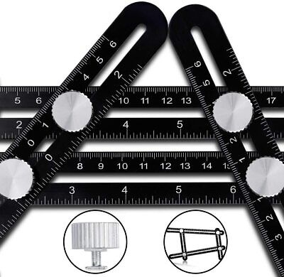 Multi Angle Measuring Ruler Template Tool - CrazyLynX Premium Aluminum Alloy Eas