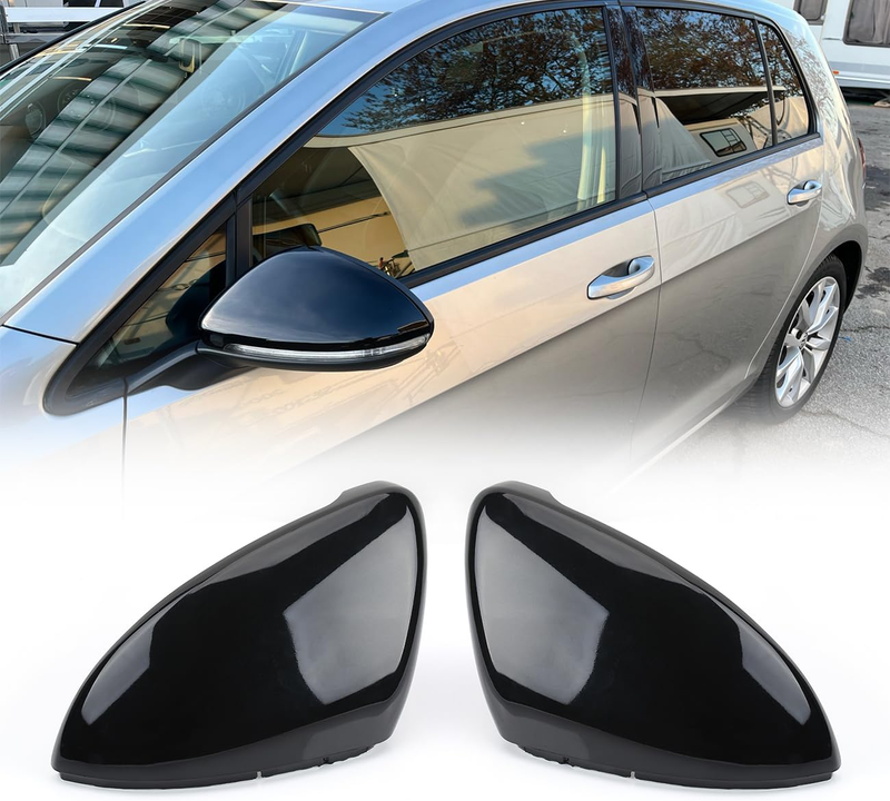 Wing Mirror Covers Pair Caps FIT VW Golf 7 Mk7 E-GOLF 2014-2017