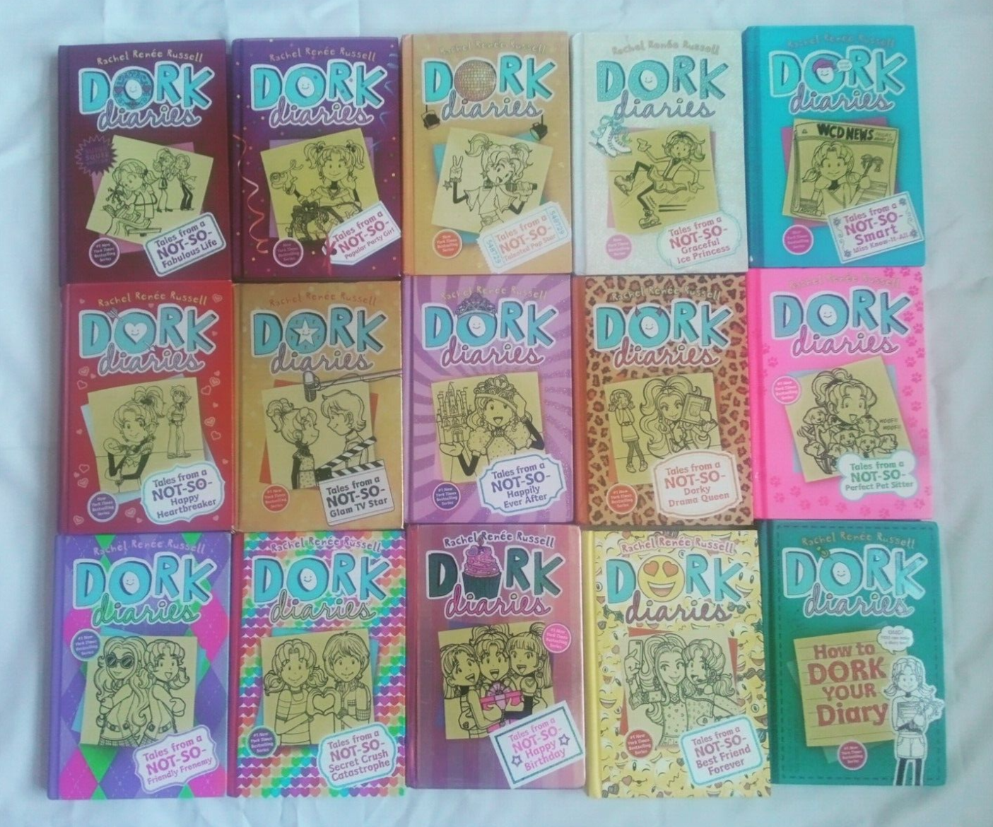 Rachel Renee Russell DORK DIARIES 15 Hardcover Lot: 1-14 & 3