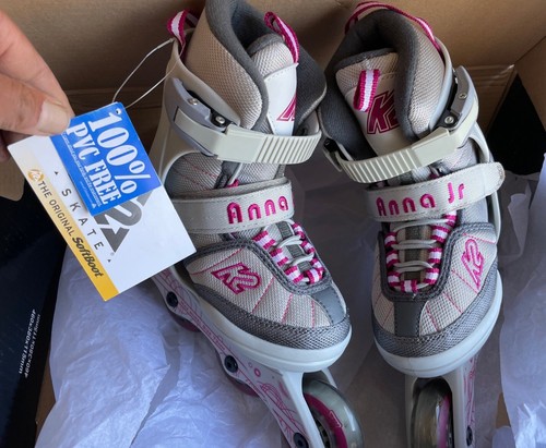 K2 Soft boot Anna Jr [ 11 YTH - JR 2 ] Inline Recreational Skates Pink One Brake