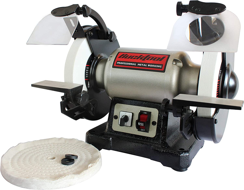 8 Inch Dual Speed Bench Grinder & Buffer, Professional Low High Speed Bench Grin