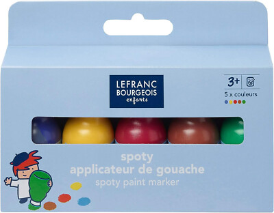 Lefranc Bourgeois Enfants 807251 - SPOTY  Assortimento di 5 colori - 5 x 70 ml