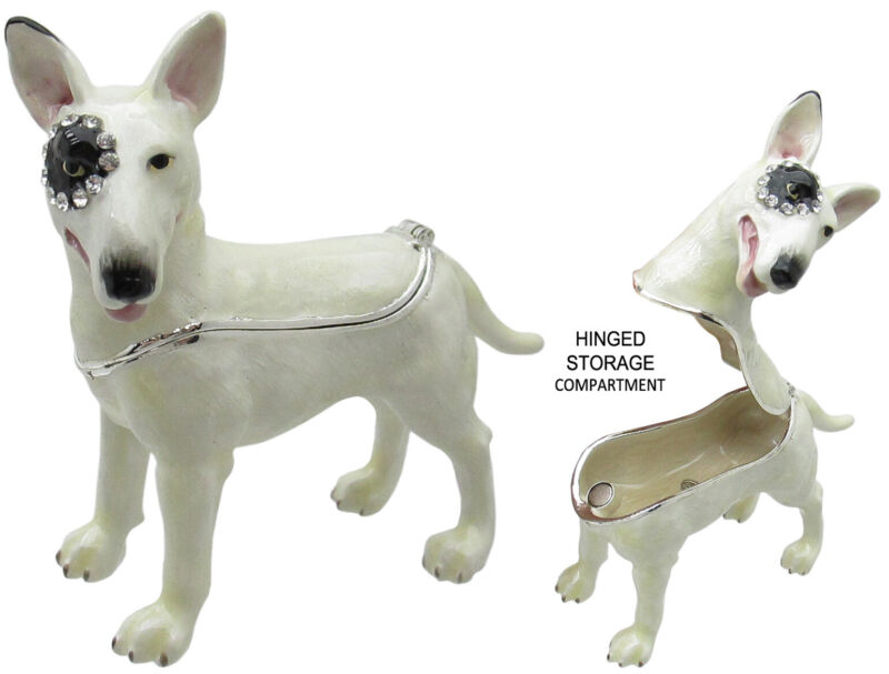 RUCINNI English Bull Terrier Jeweled Trinket Box