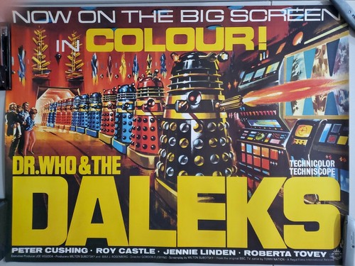 ◉希少60s Dr. Who and the Daleks ヴィンテージポスター ◉希少60s Dr. Who and the Daleks ヴィンテージポスター（The
