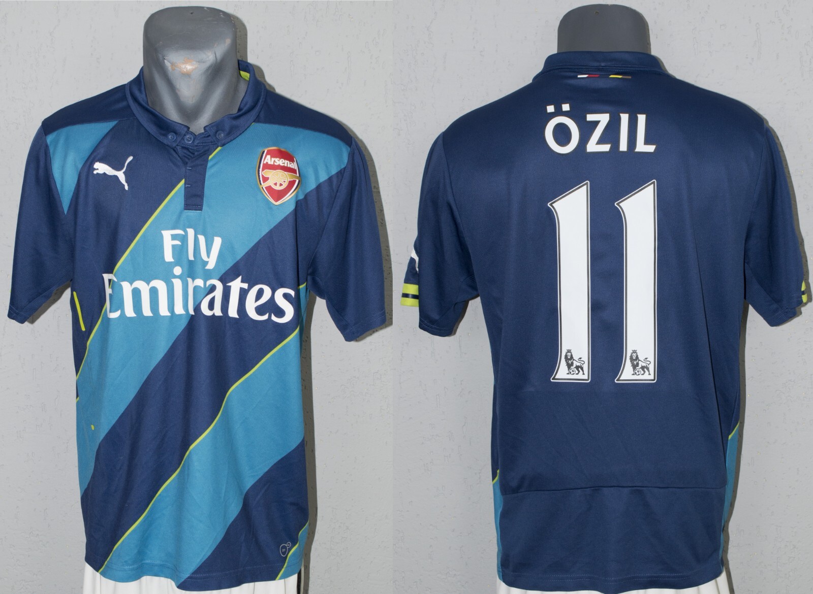Arsenal Ozil Jersey 2014/2015 Away Football Soccer Mens