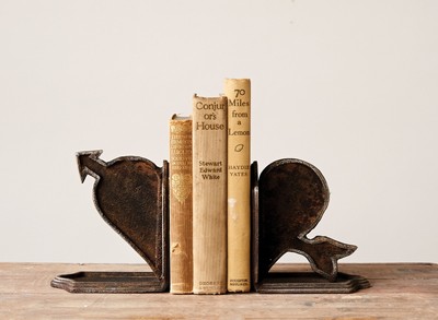 Winston Porter Cast Iron Heart and Arrow Bookends Set of 2