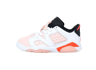 Little Kids Jordan 6 Retro Low White/Atmosphere-Infrared 23 (DV3528 102)