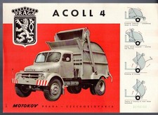 Praga ACOLL 4 Refuse Collector 1963 Export Markets Single Sheet Brochure  English | eBay