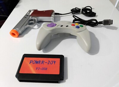 PJ-008 Cartridge Power-Joy Classic TV Game Famicom Plug & Play-Controller + Gun