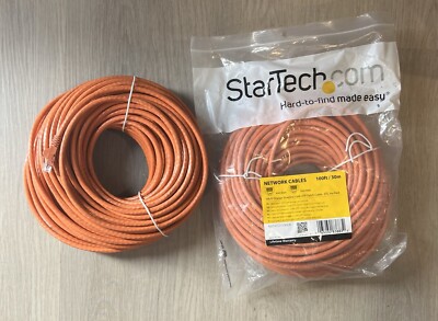 2x StarTech.com CAT6e/CAT6 Ethernet Patch Cable LAN Network RJ-45 Orange 100FT