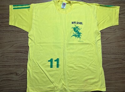 New 1996 Sepultura Brazil Jersey Brasil Roots Tour 96 Band Tee Shirt Size XL #11