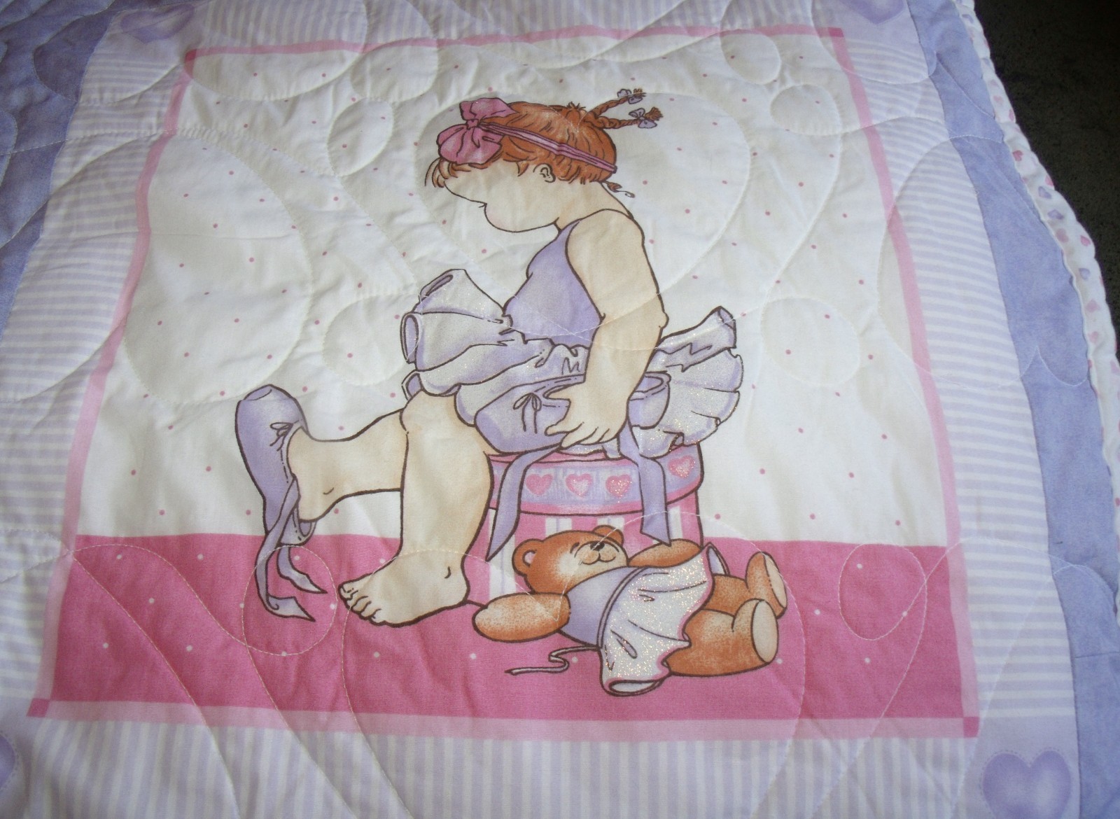 toddler/twin lightweight comforter ballerina's homemade 80