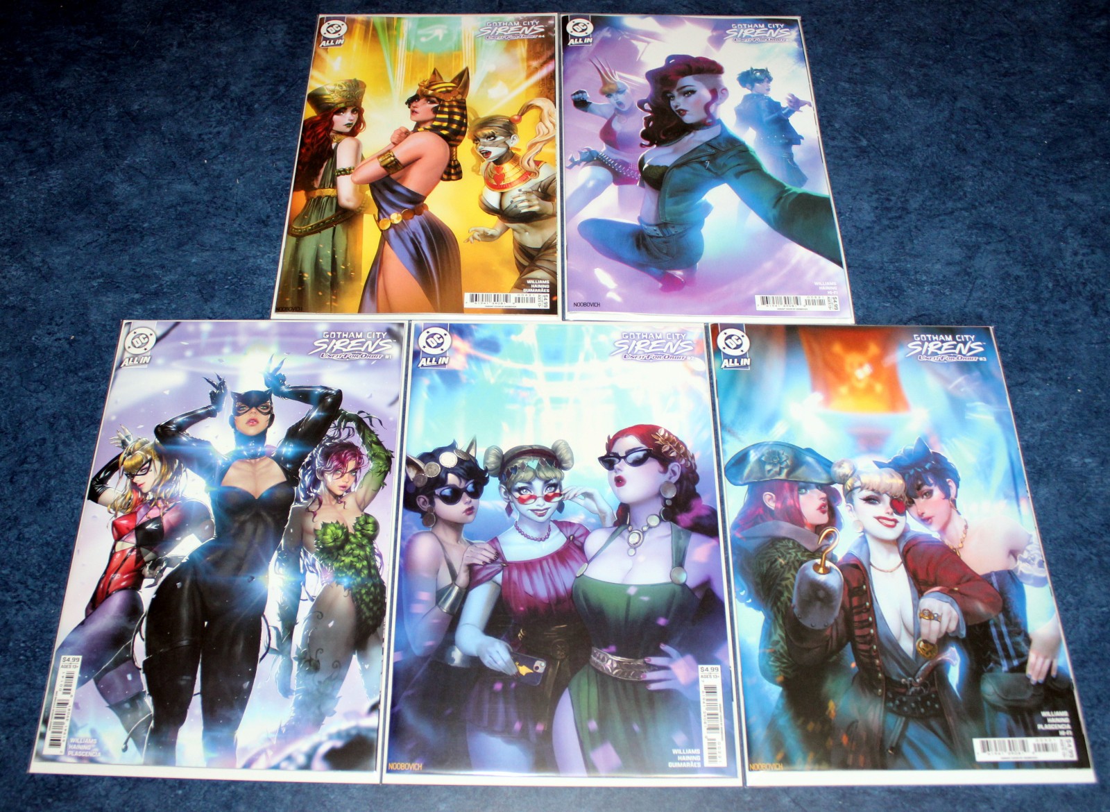 GOTHAM CITY SIRENS unfit for orbit #1 2 3 4 5 VARIANT set