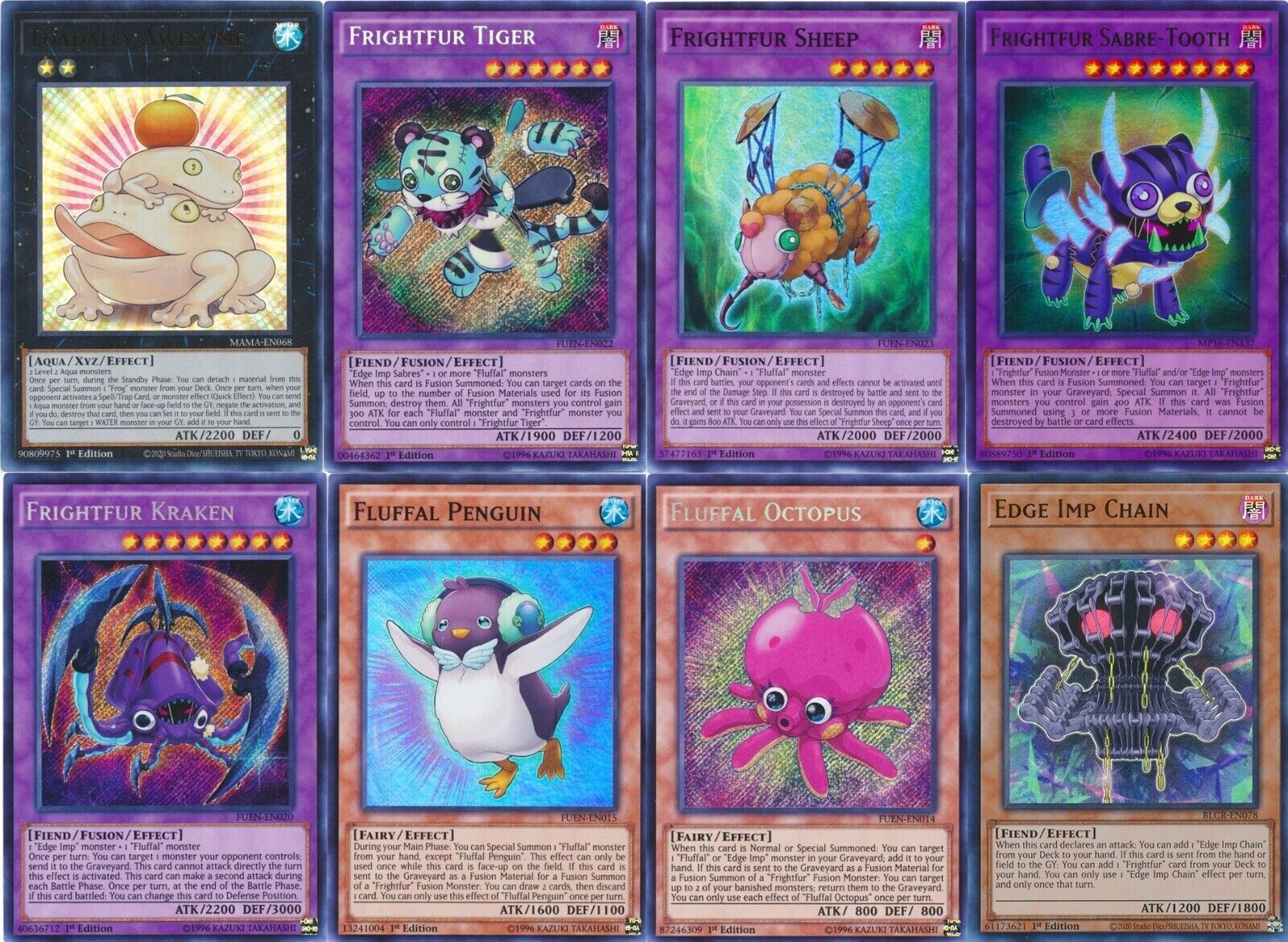 Yugioh Complete Fluffal Frightfur Deck! Kraken Penguin Bahamut T