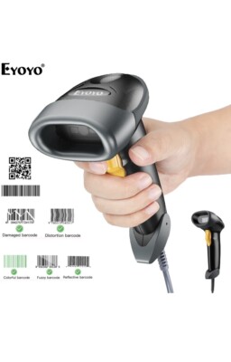 Eyoyo Wired 1D QR 2D Barcode Scanner Bar Codes Reader  Image Automatic Scanning